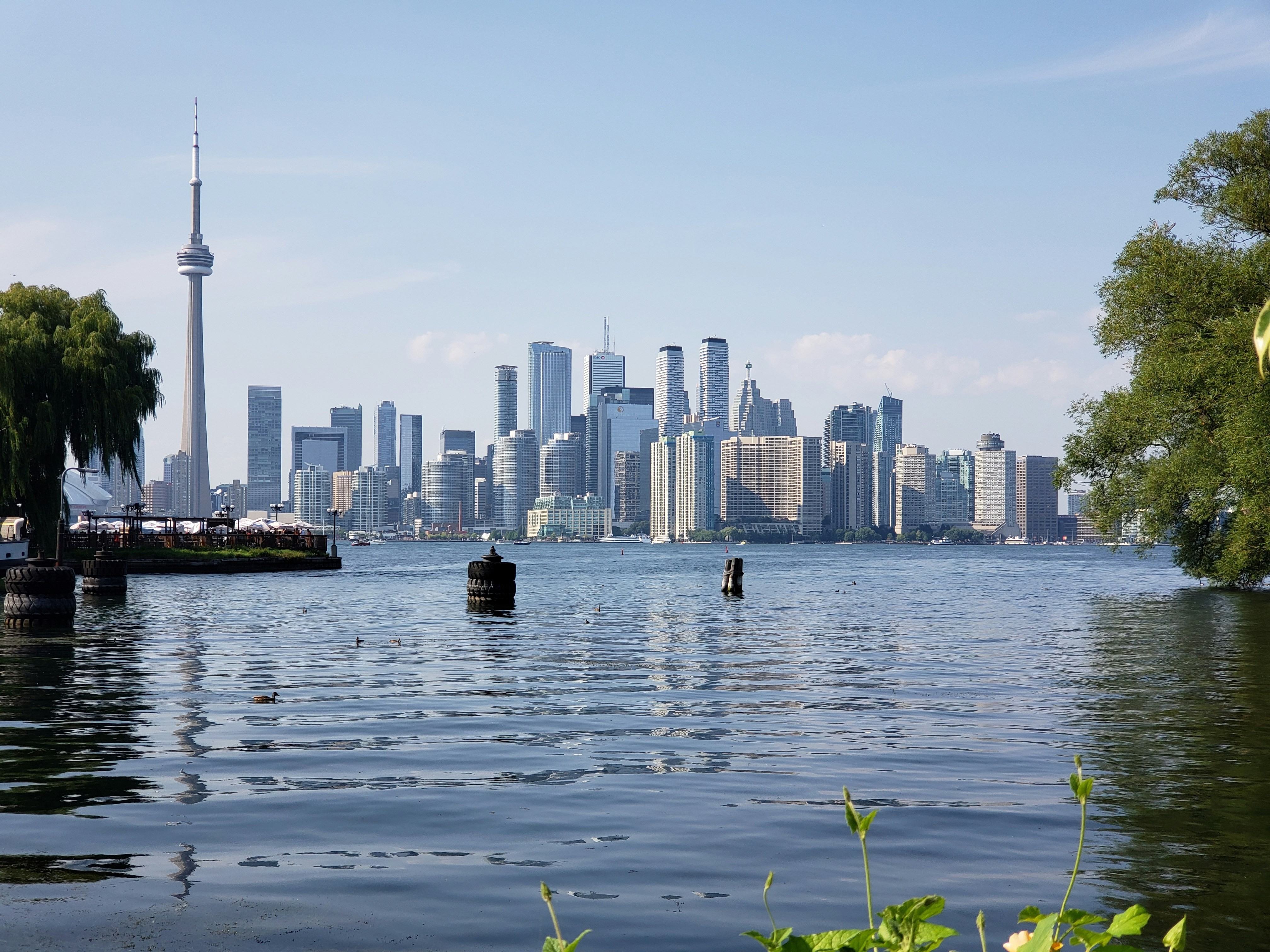 Toronto skyline from Lake Ontario on a sunny day