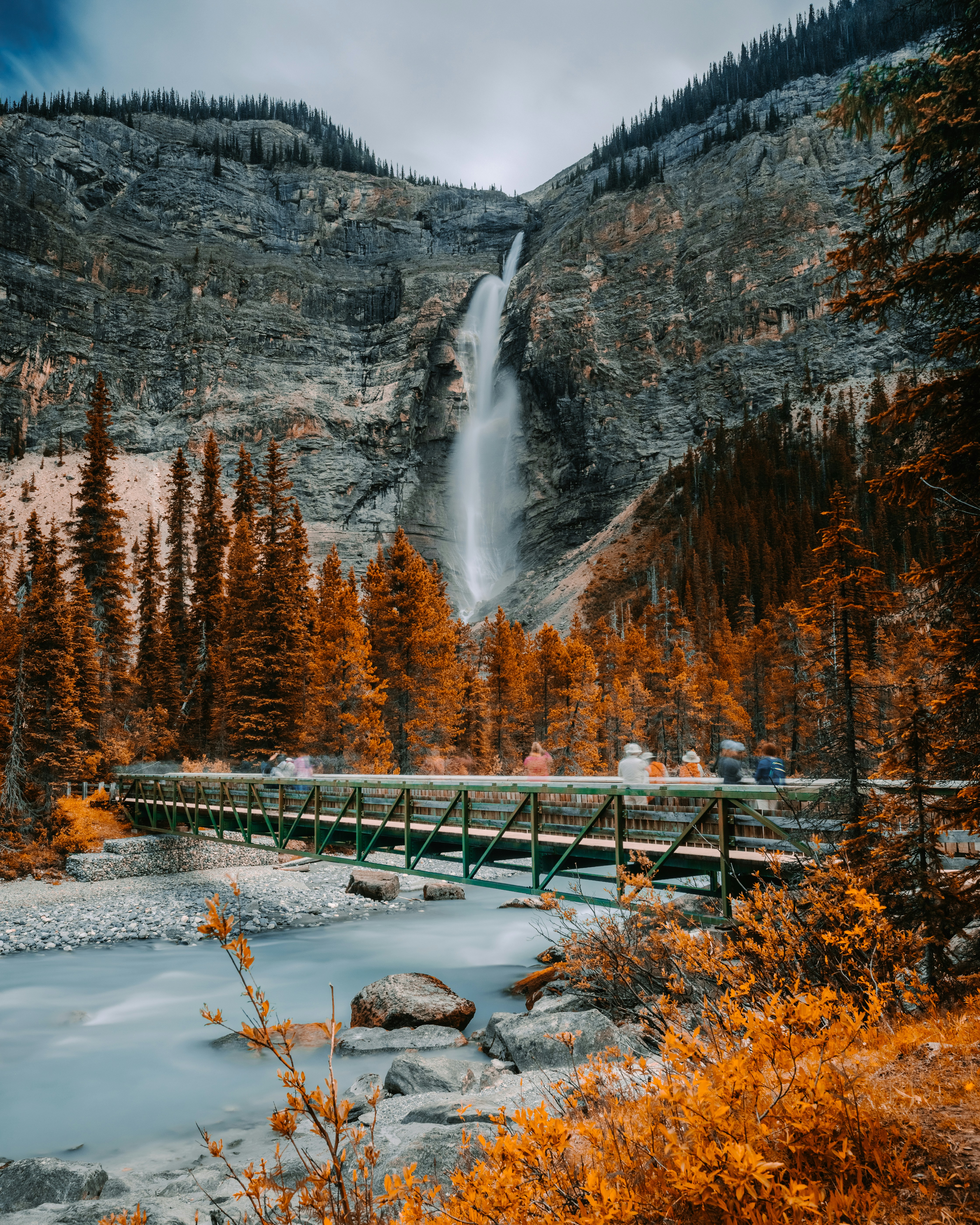 Takakkaw Falls Canadian Rockies in autumn